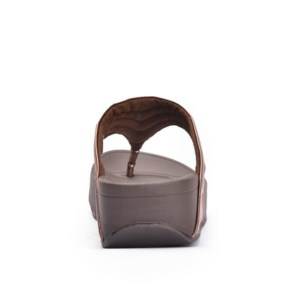 Trendy Bronze Metallic Flip-Flops | 750R-BX
