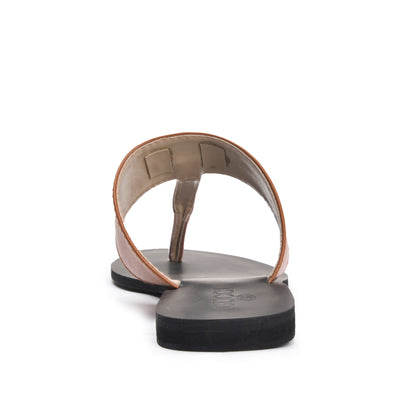 Classic Brown Leather Flat Slippers | 716R-B