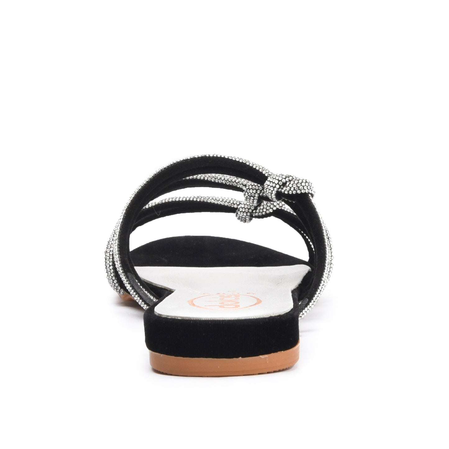 Elegant Black Strappy Flats Slippers | 530K-C