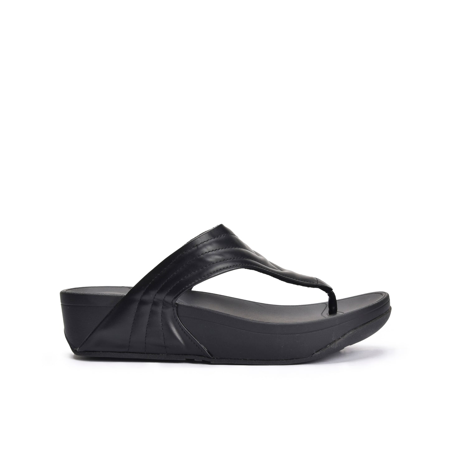Sleek Black Wedge Flip-Flops | 750R-C
