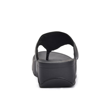 Sleek Black Wedge Flip-Flops | 750R-C